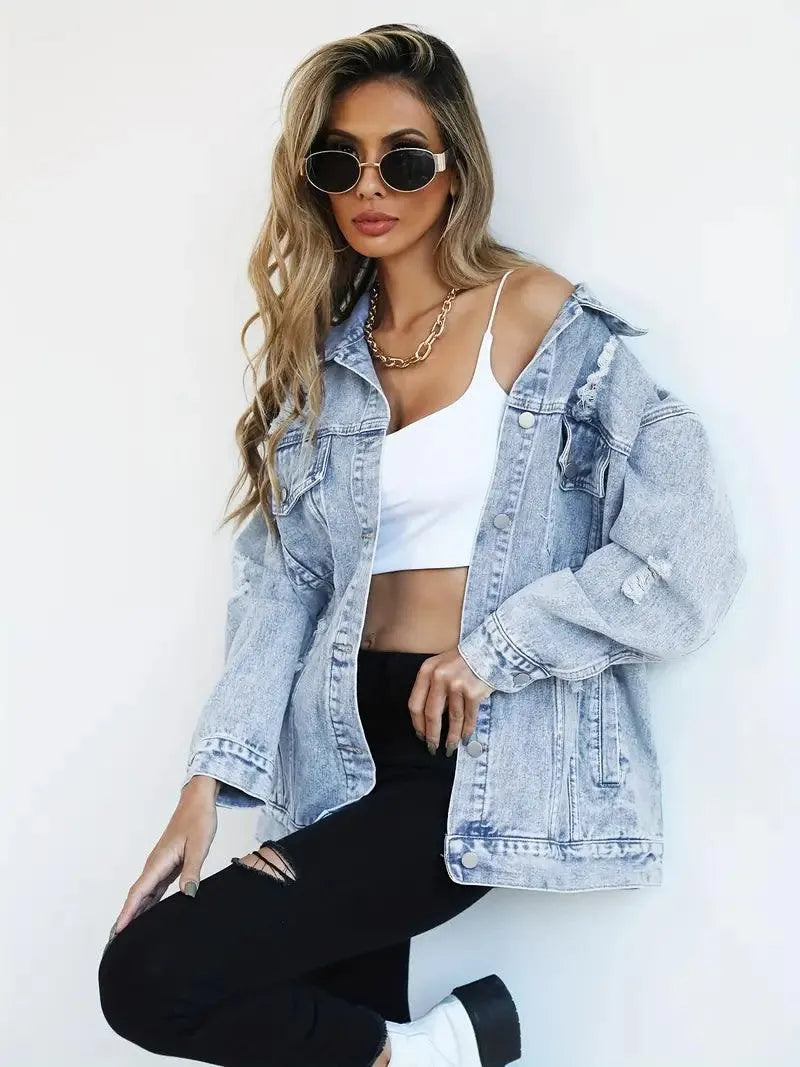 Luna - Oversized denimjakke