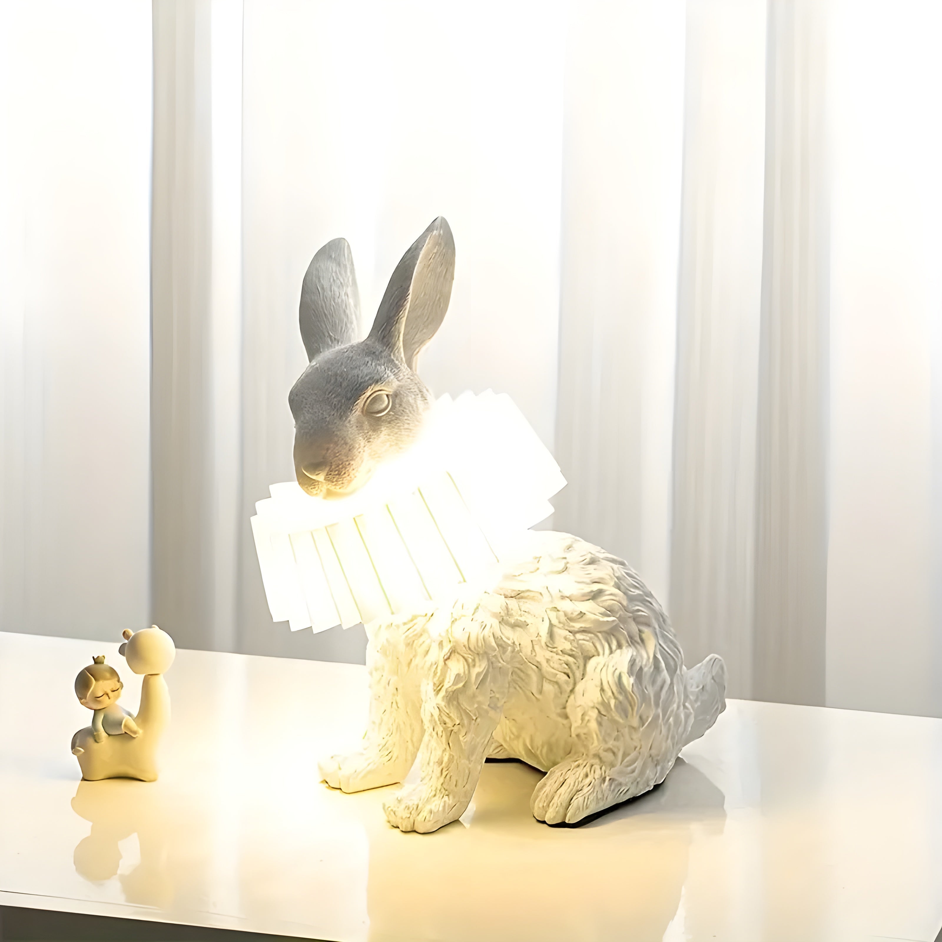 LumiBun – Art Deco-Inspireret Kaninformet Bordlampe