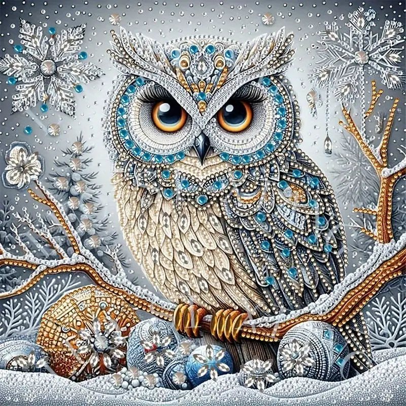 LumiOwl – Strålende Ugle Diamant Maleri Kit