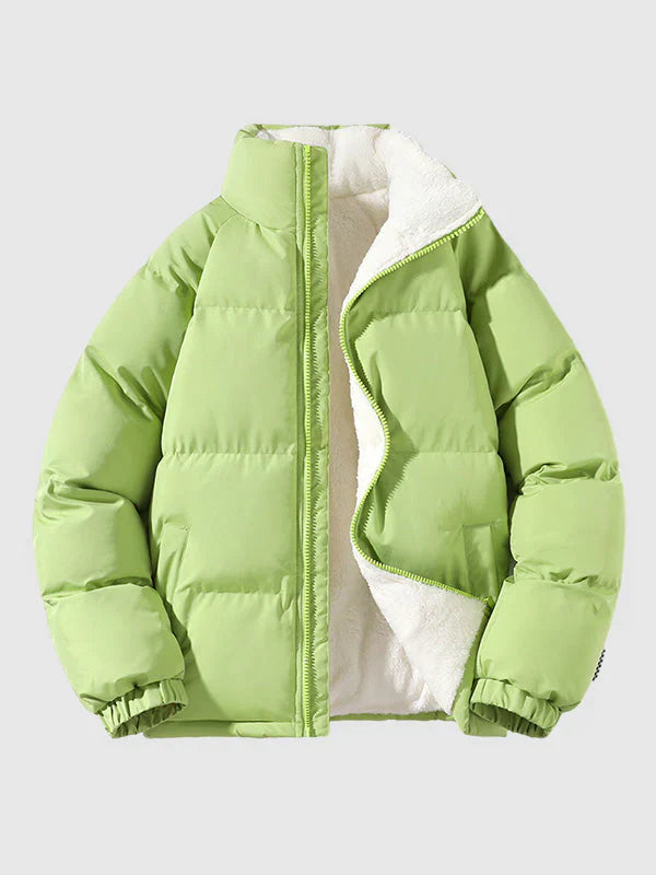 Samson - Isoleret pufferjakke med hyggeligt sherpafor