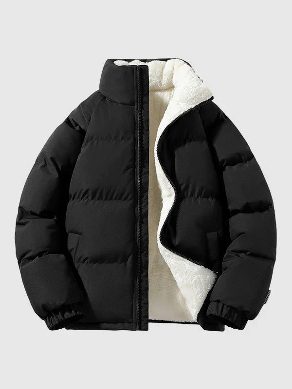 Samson - Isoleret pufferjakke med hyggeligt sherpafor