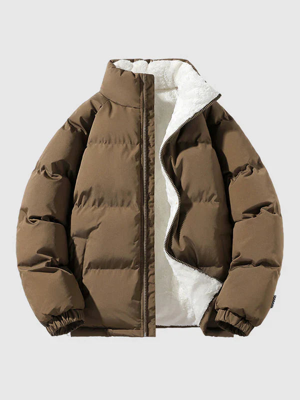 Samson - Isoleret pufferjakke med hyggeligt sherpafor