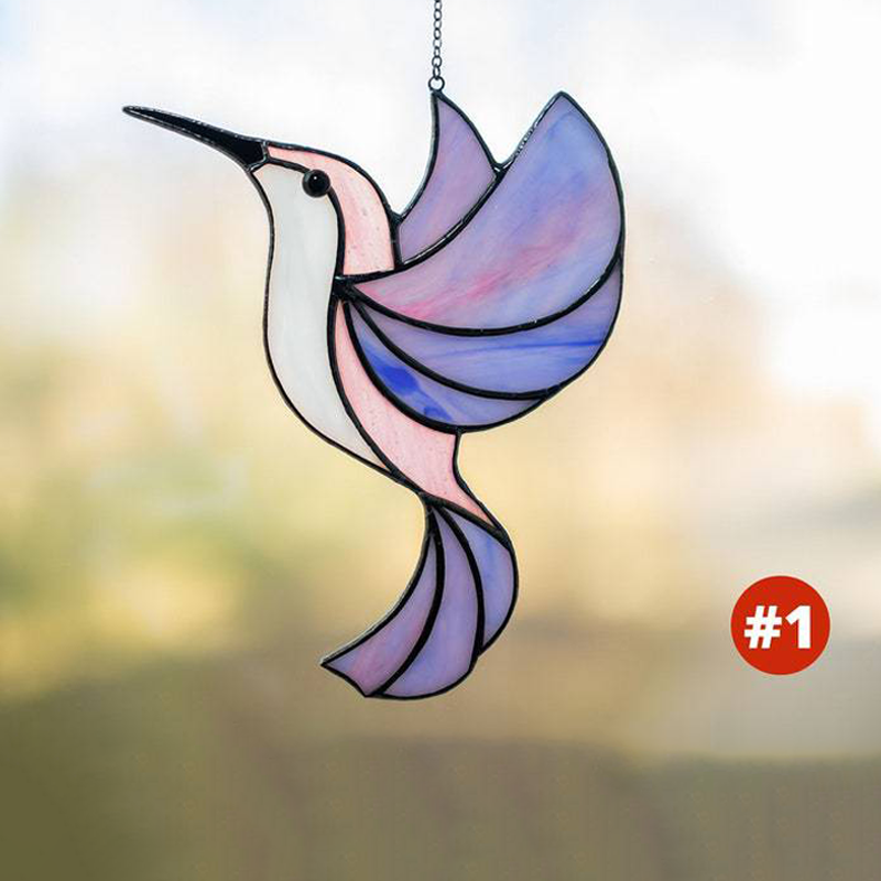 HummiGlow Kunstnerisk Suncatcher – Magiske Lysrefleksioner med Kolibridesign
