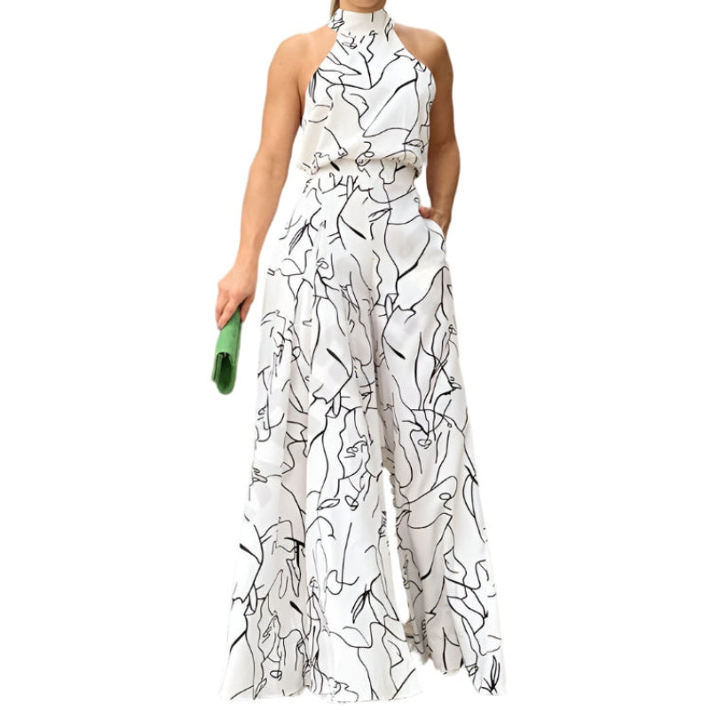 Grete - Elegant Halterneck Buksedragt