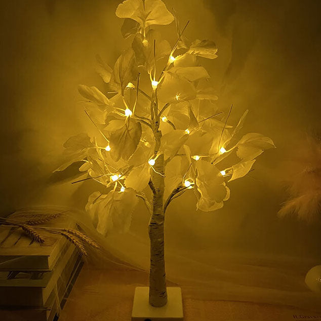 Batteridrevet LED-oplyst træ