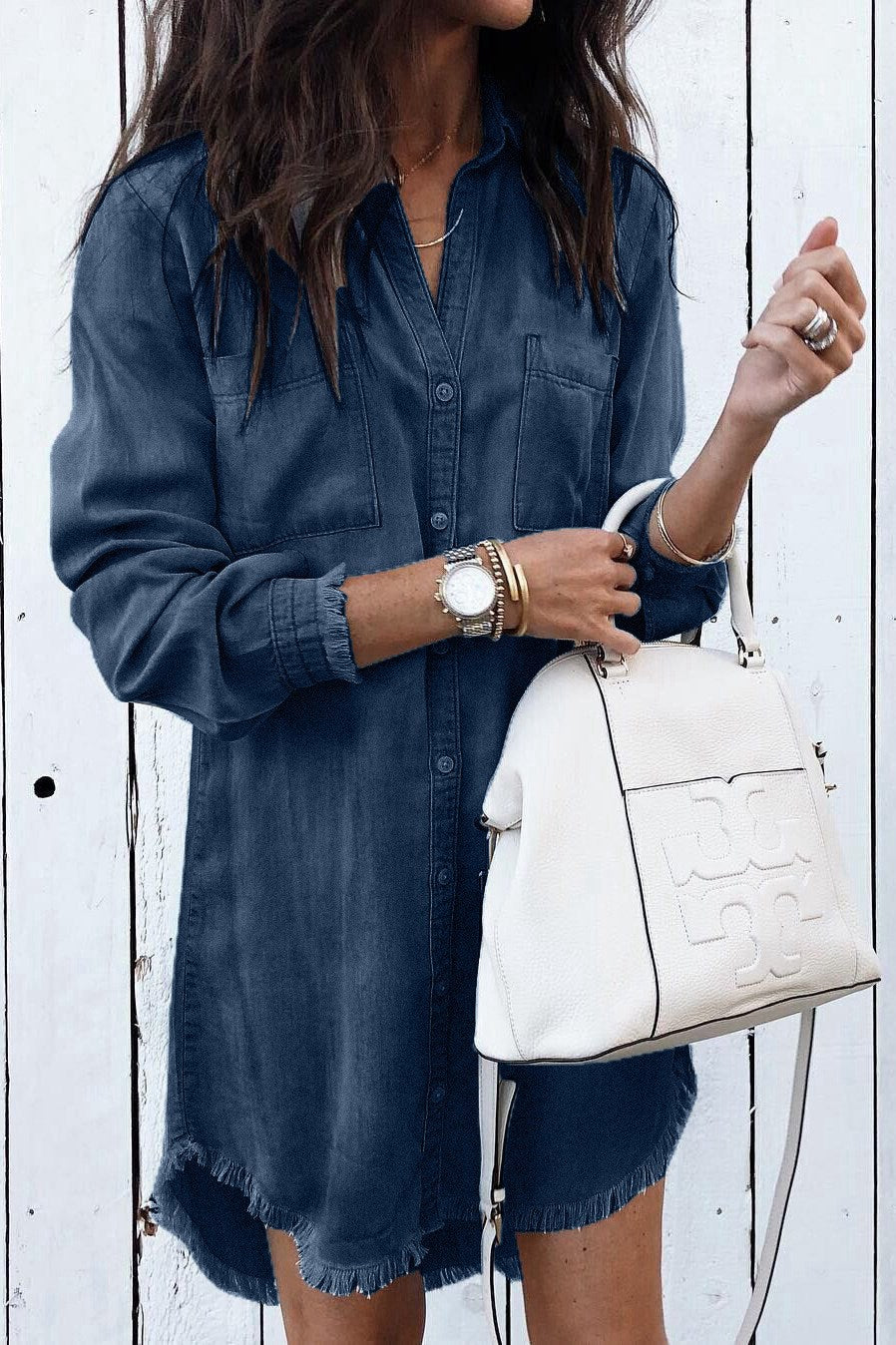 Sonia - Casual button-down skjortekjole
