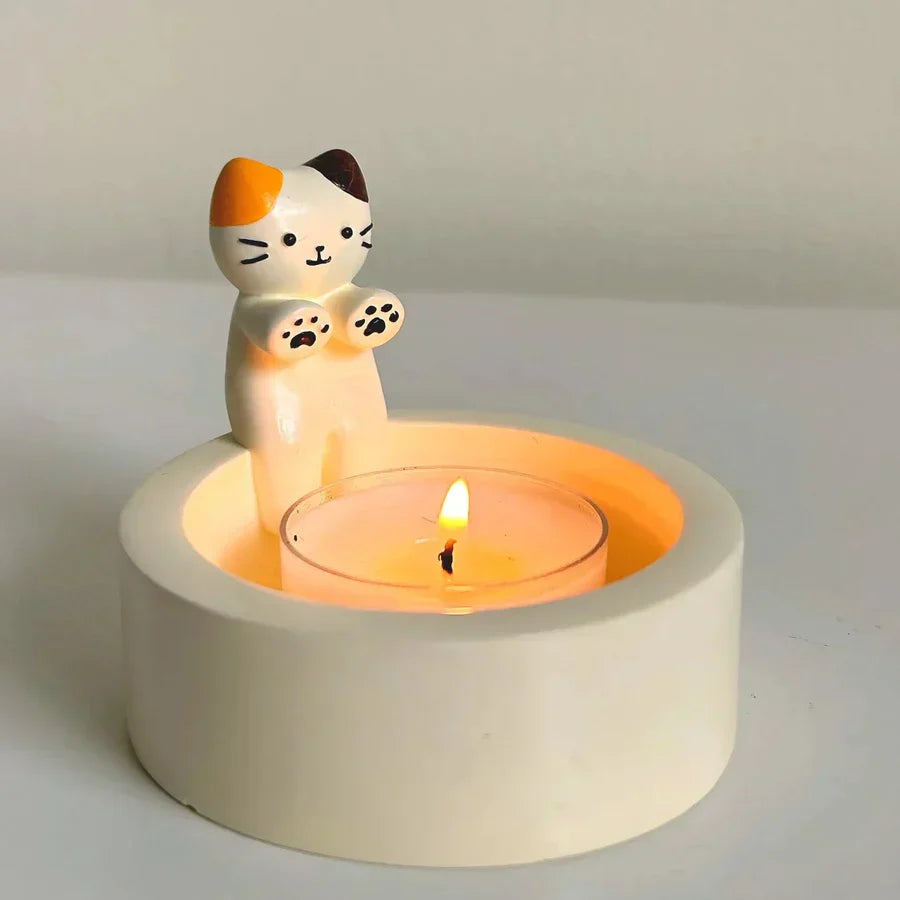 LumoPaws Fyrfadsstage – Charmerende Kattedesign for Hygge & Stemning