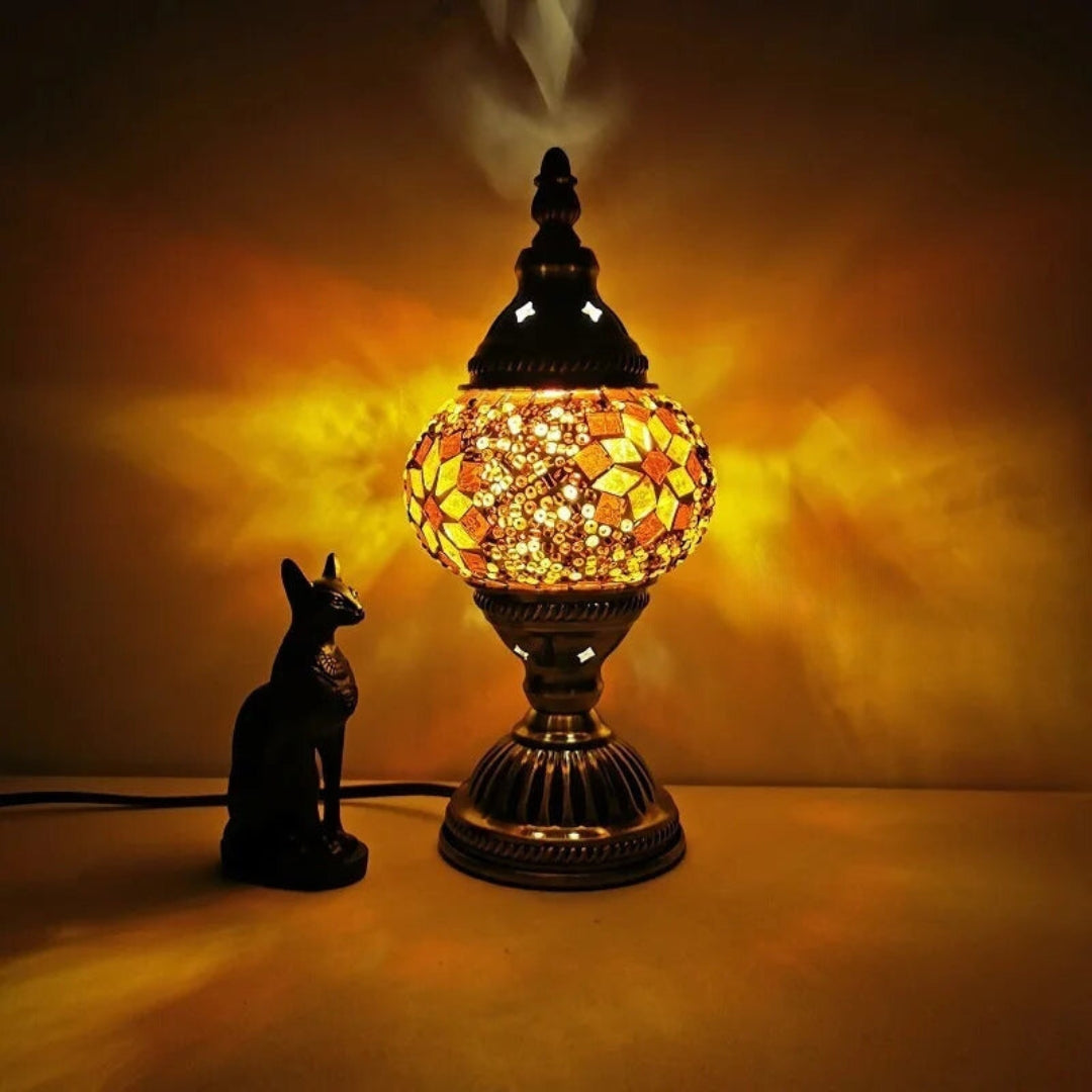 Mosaik Farverige Mønstre Bordlampe