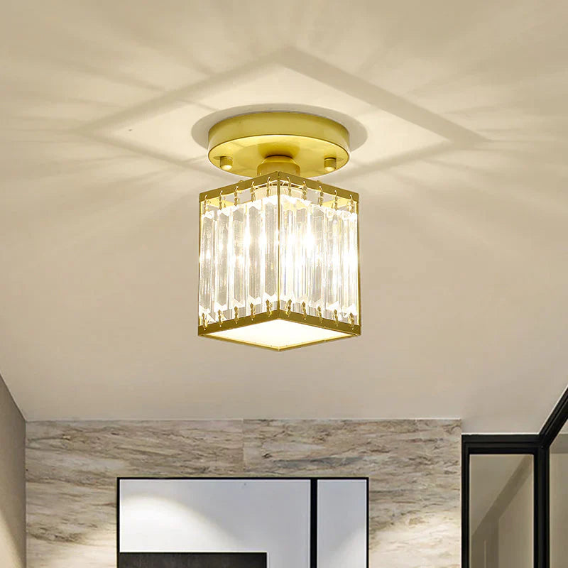 CrystalGleam Moderne loftslampe i krystal