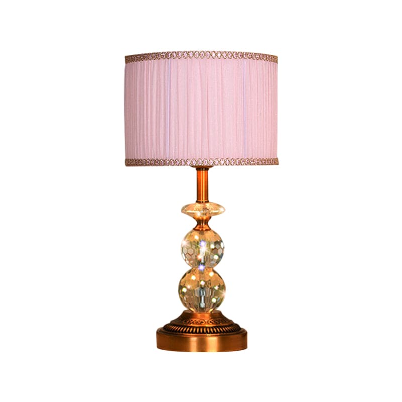 LumiCrystal – Elegant Bordlampe med Facetslebne Krystalkugler