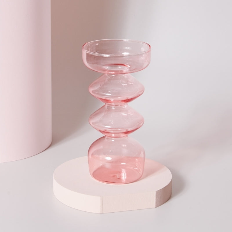 GlassAura -  Elegante håndlavede glaslysestager og vaser