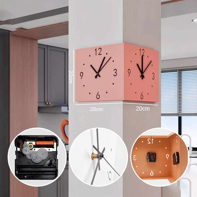 TimeEdge Moderne Dobbelt Facade Hjørneur med LED-belysning