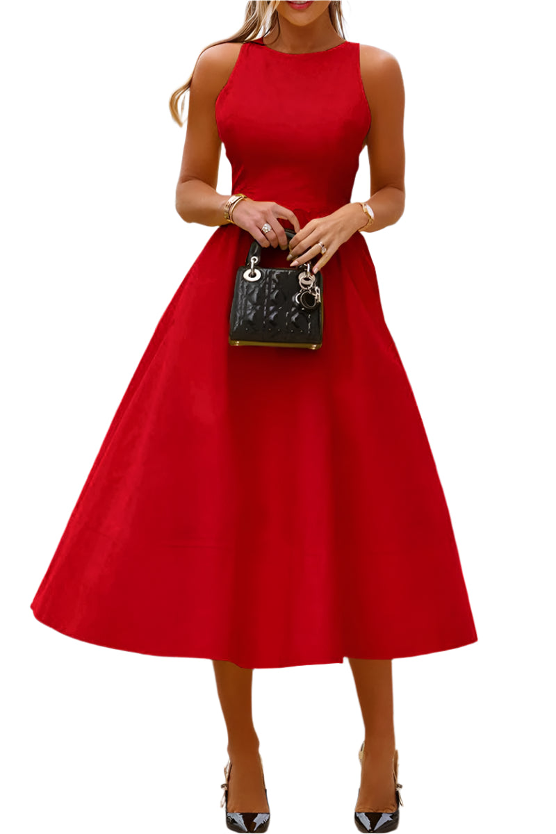 Luciana - Retroinspireret Elegant Midikjole