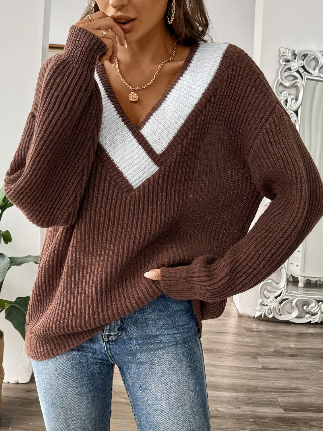 Sophia Blød og Løs Langærmet Pullover – Ultimativ Komfort & Stil
