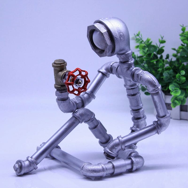 MechForma Industriel Bordlampe – Kreativt Menneskeformet Design