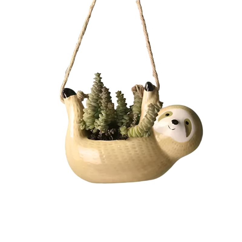 Siv – Legende Hængende Blomsterpotter med Dovendyrsdesign