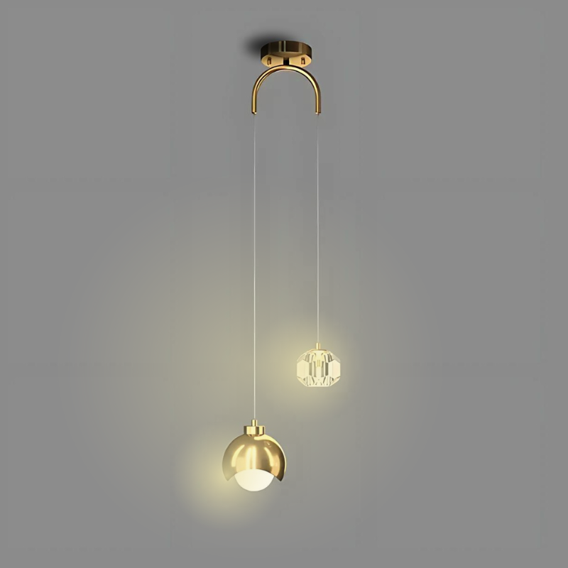 KrystaLume Elegant Krystal LED Pendel – Sofistikeret Glød og Tidløs Elegance