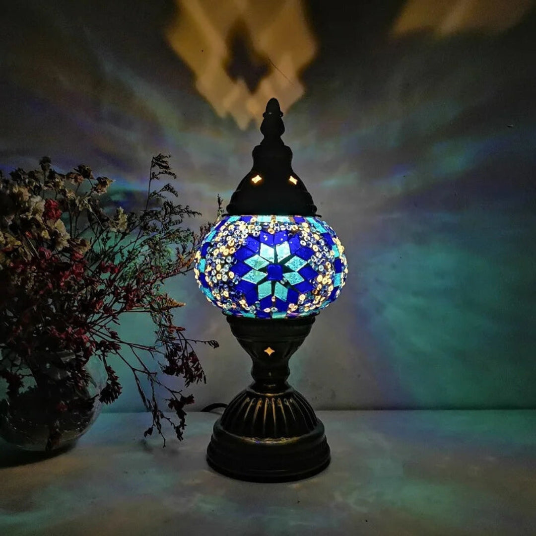 Mosaik Farverige Mønstre Bordlampe
