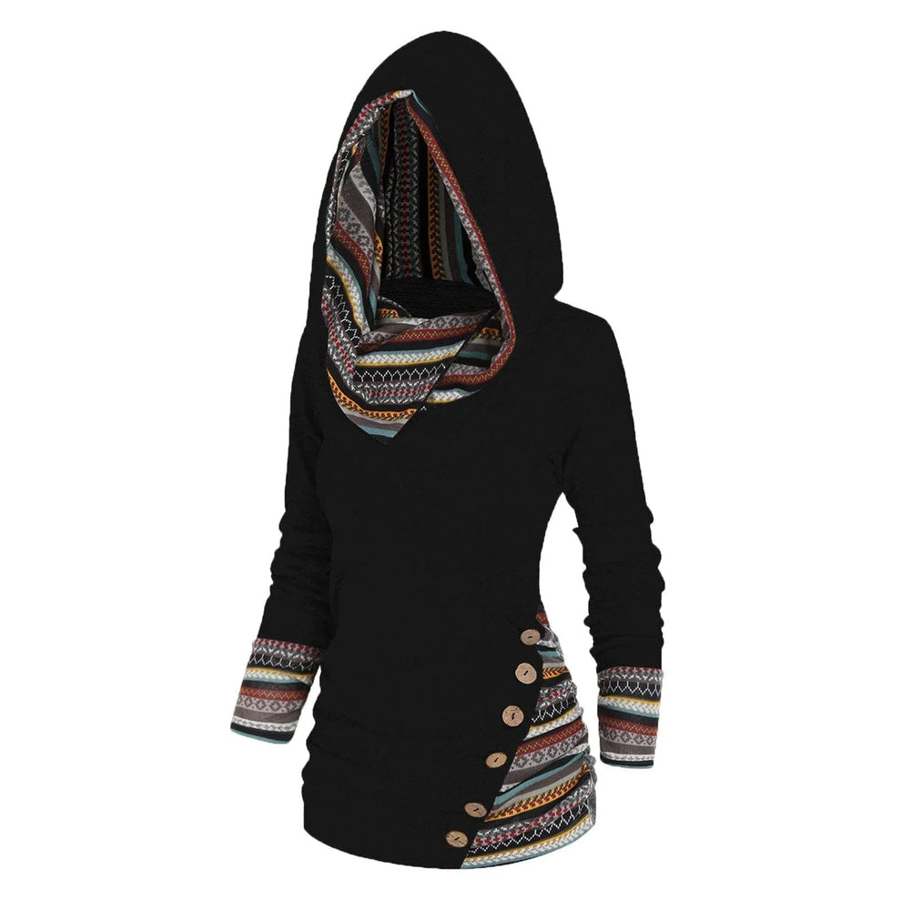 Astrid - Boheme hættetrøje med tribal trim