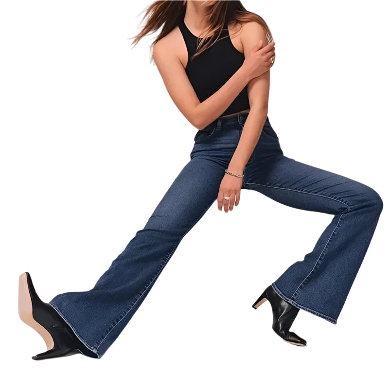 Valerie - Klassiske Højtaljede Denim med Vidde