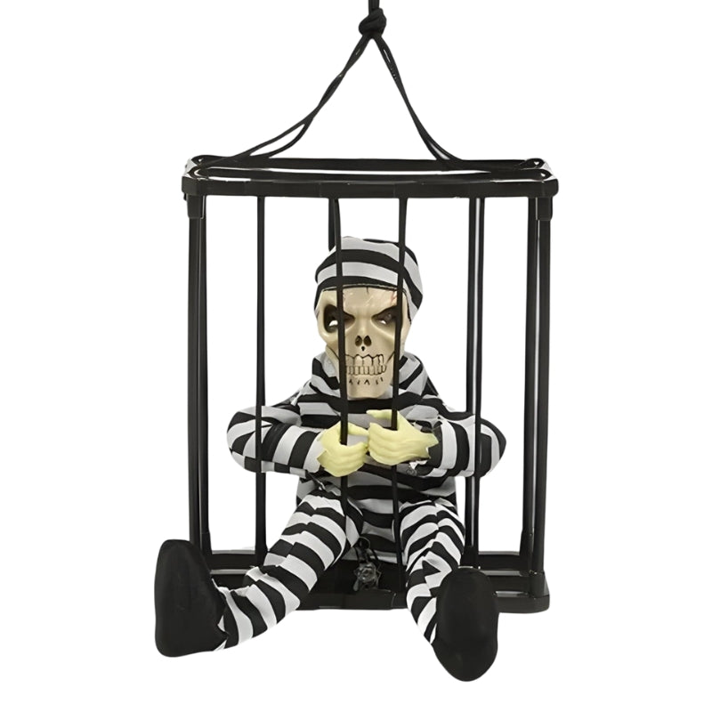 FrightCorp Animatronisk fængselsben med tale‑, lys‑ og lyd effekter