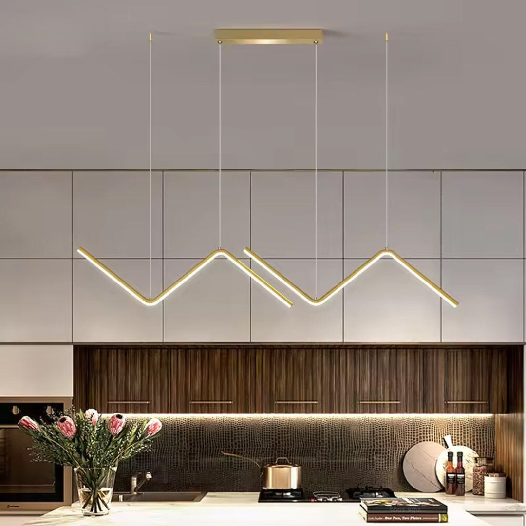 Glowlamp- Zigzag lineær LED pendel