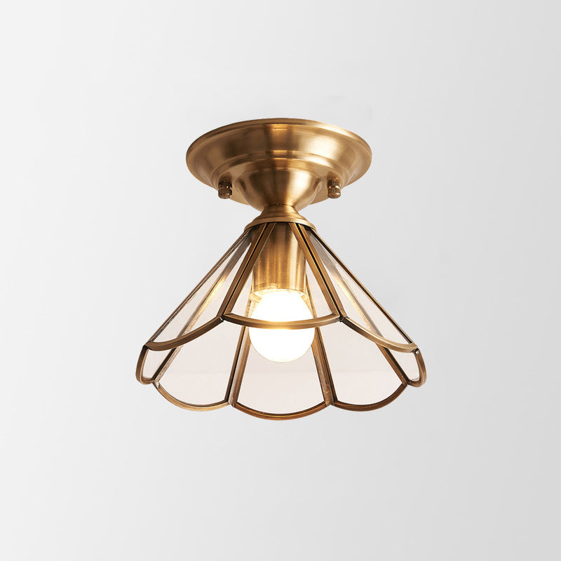 GoldenAura - Colonial Semi Flush Mount-belysning