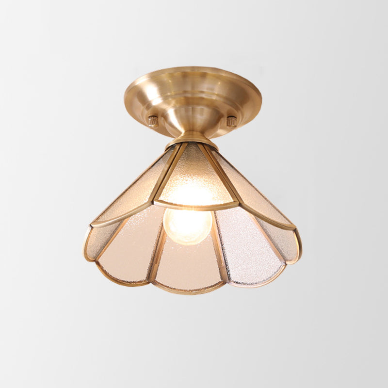 GoldenAura - Colonial Semi Flush Mount-belysning