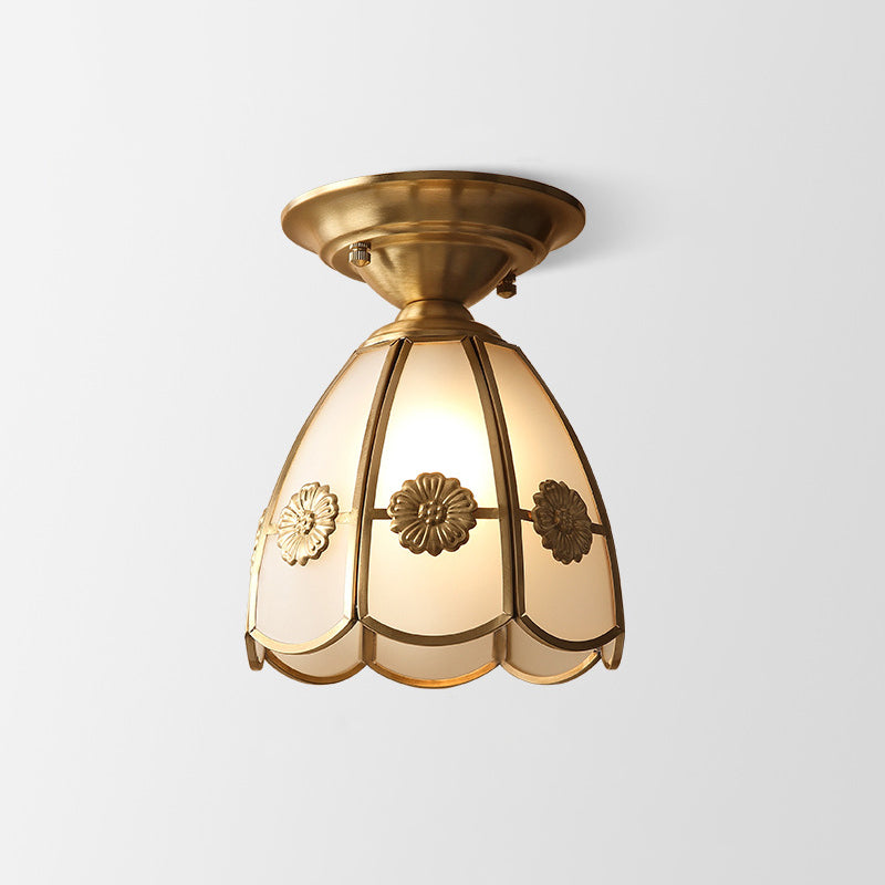 GoldenAura - Colonial Semi Flush Mount-belysning