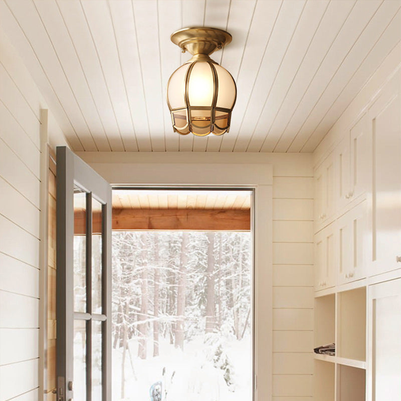 GoldenAura - Colonial Semi Flush Mount-belysning