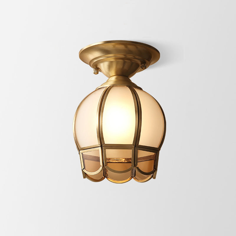 GoldenAura - Colonial Semi Flush Mount-belysning