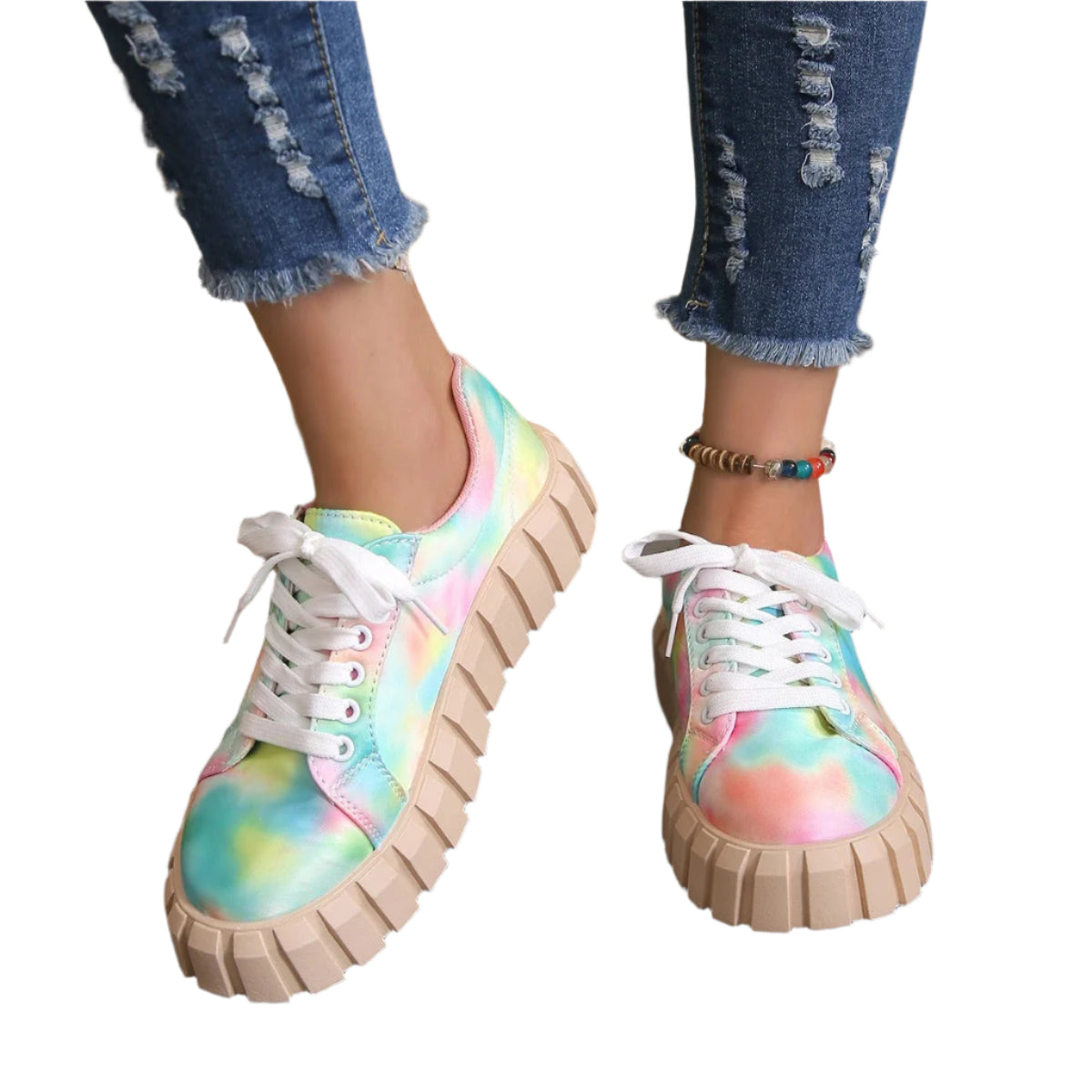Bella - Moderne Chunky plateausneakers med Snørelukning