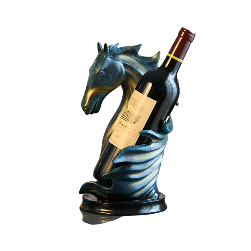 Cavallo - Elegant Vinflaskeholder med Hestehoved