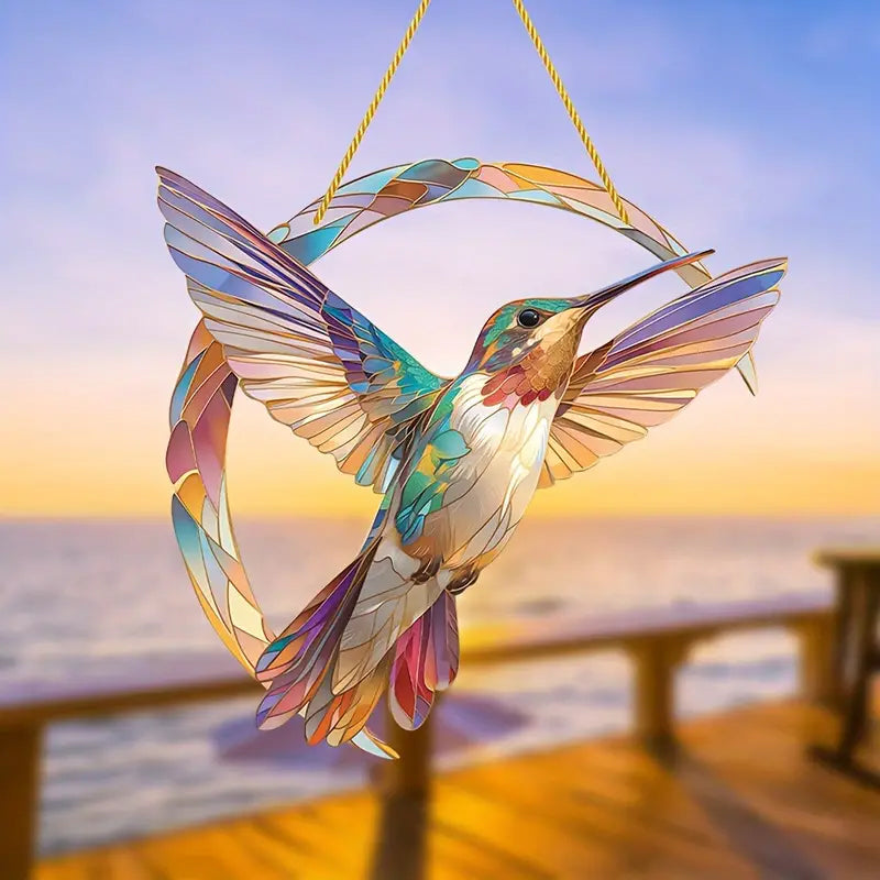 HummiGlow Levende Kolibri Suncatcher – Strålende Vinduesdekoration
