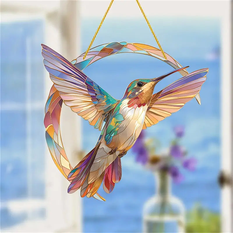 HummiGlow Levende Kolibri Suncatcher – Strålende Vinduesdekoration