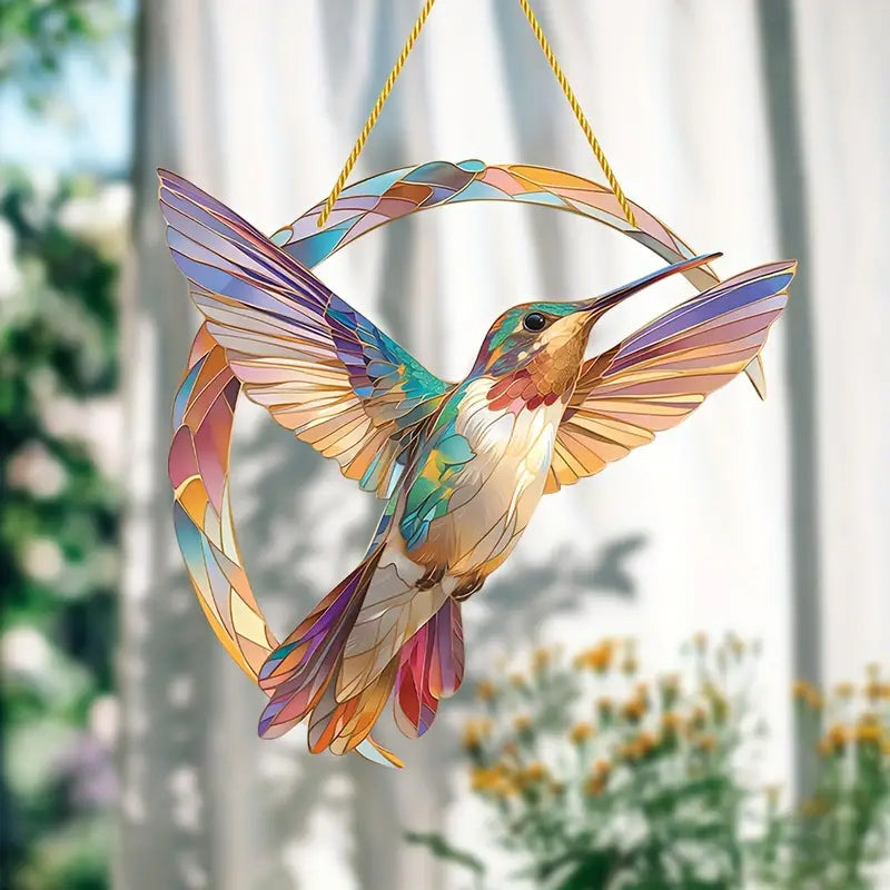 HummiGlow Levende Kolibri Suncatcher – Strålende Vinduesdekoration