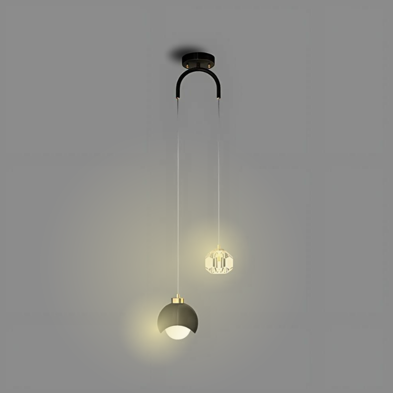 KrystaLume Elegant Krystal LED Pendel – Sofistikeret Glød og Tidløs Elegance