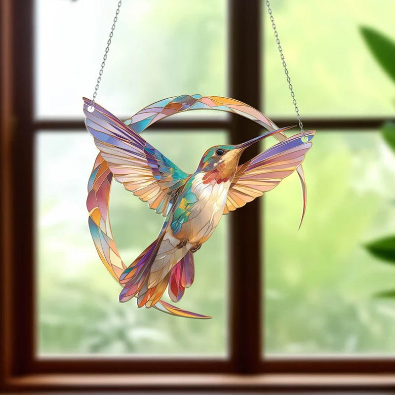 HummiGlow Levende Kolibri Suncatcher – Strålende Vinduesdekoration