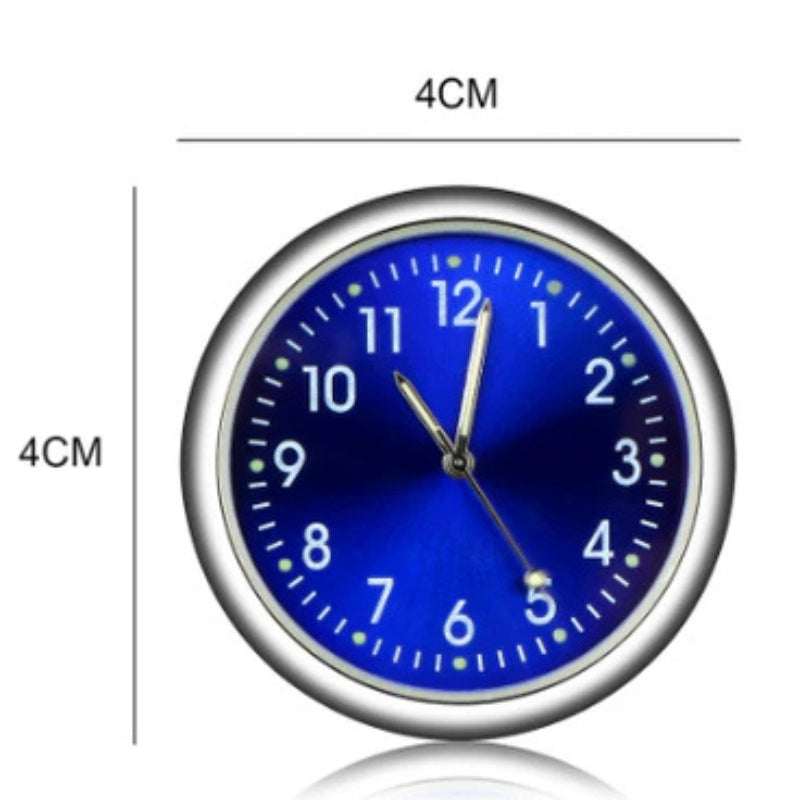 AutoTime Mini Analogt Bilur – Selvklæbende og Stilfuldt Design til Bilinteriør