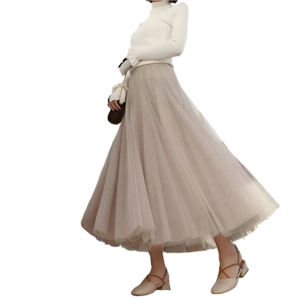 Juliana - Elegant Midi Tylskørt