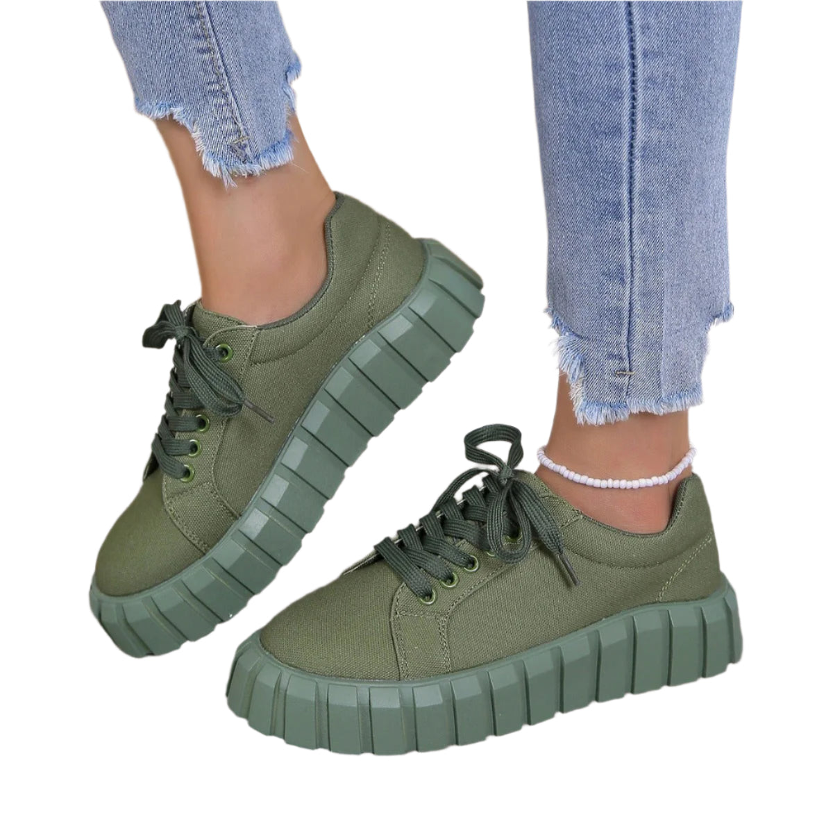 Bella - Moderne Chunky plateausneakers med Snørelukning