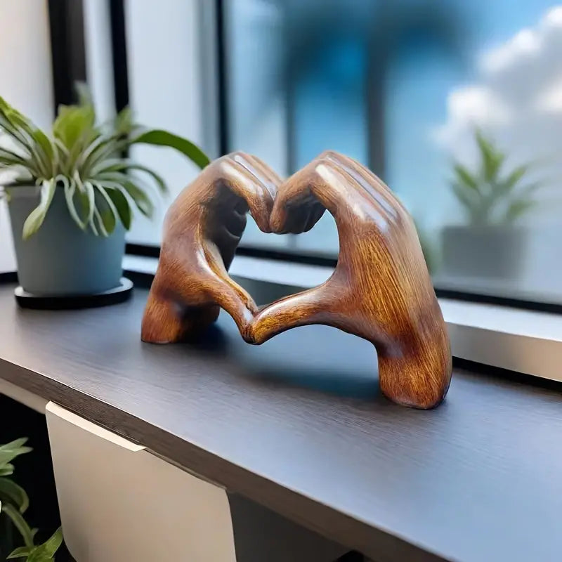 Lovenest Elegant harpiksskulptur - symbol på kærlighed og hengivenhed