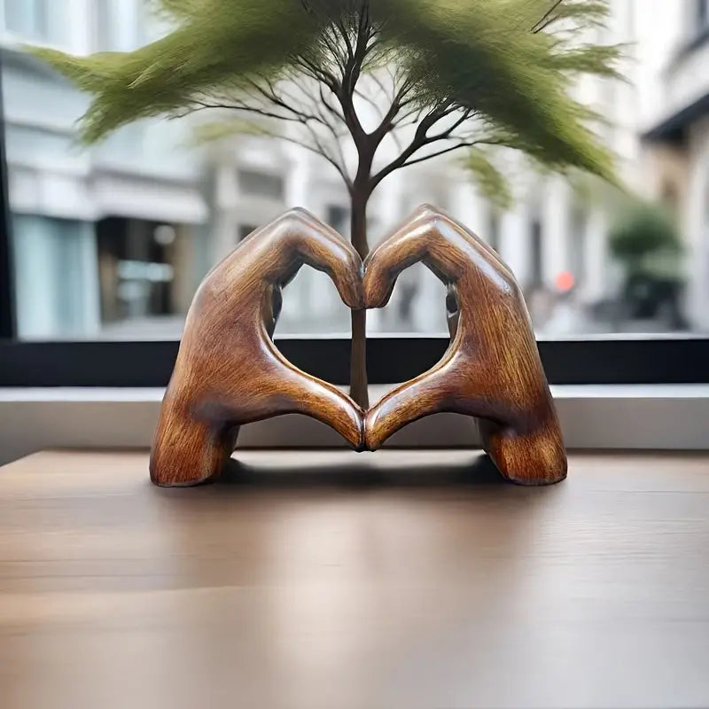 Lovenest Elegant harpiksskulptur - symbol på kærlighed og hengivenhed