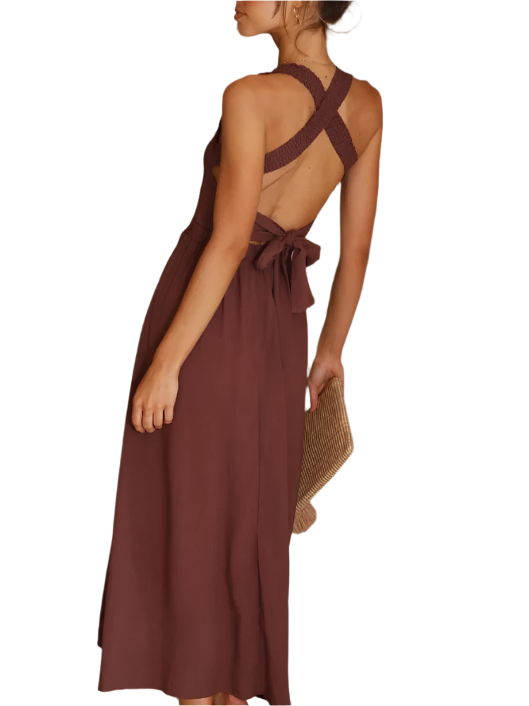Selena - Elegant Halterneck Midikjole