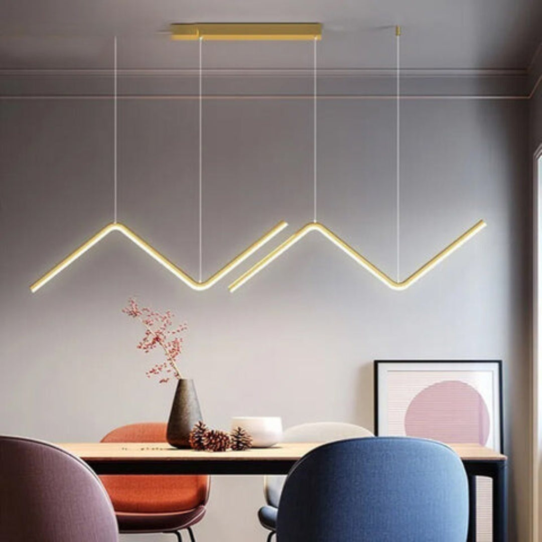Glowlamp- Zigzag lineær LED pendel