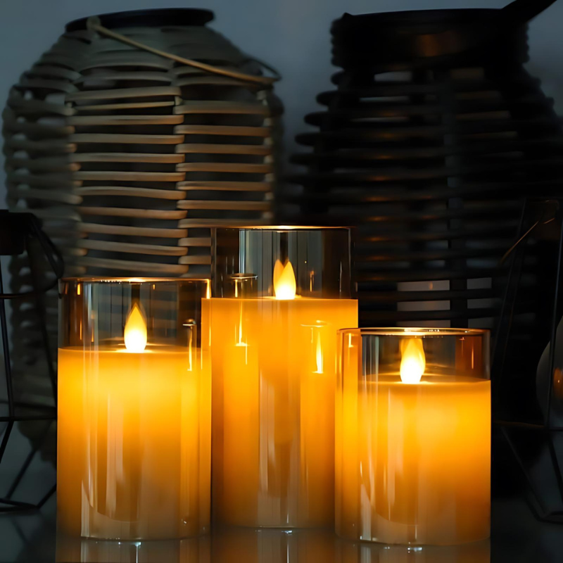 Elektriske stearinlys | 3 justerbare LED-lys