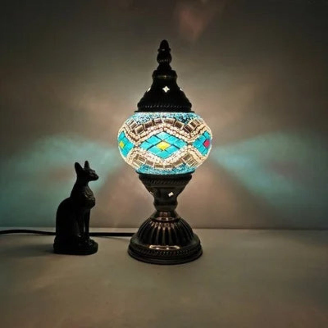 Mosaik Farverige Mønstre Bordlampe