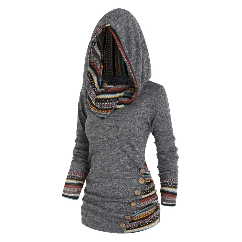Astrid - Boheme hættetrøje med tribal trim