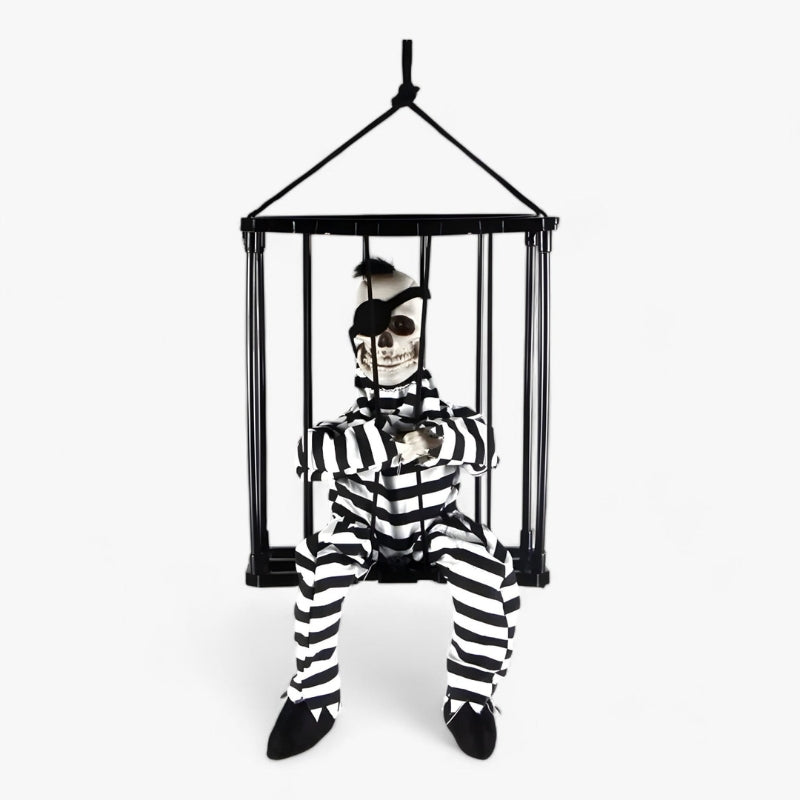 FrightCorp Animatronisk fængselsben med tale‑, lys‑ og lyd effekter