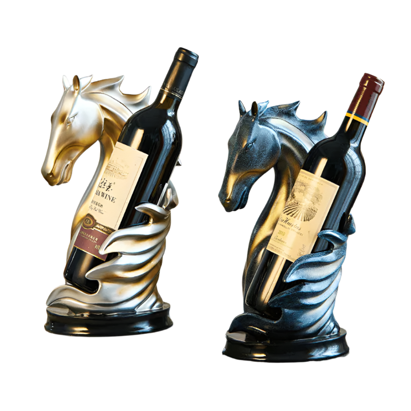 Cavallo - Elegant Vinflaskeholder med Hestehoved